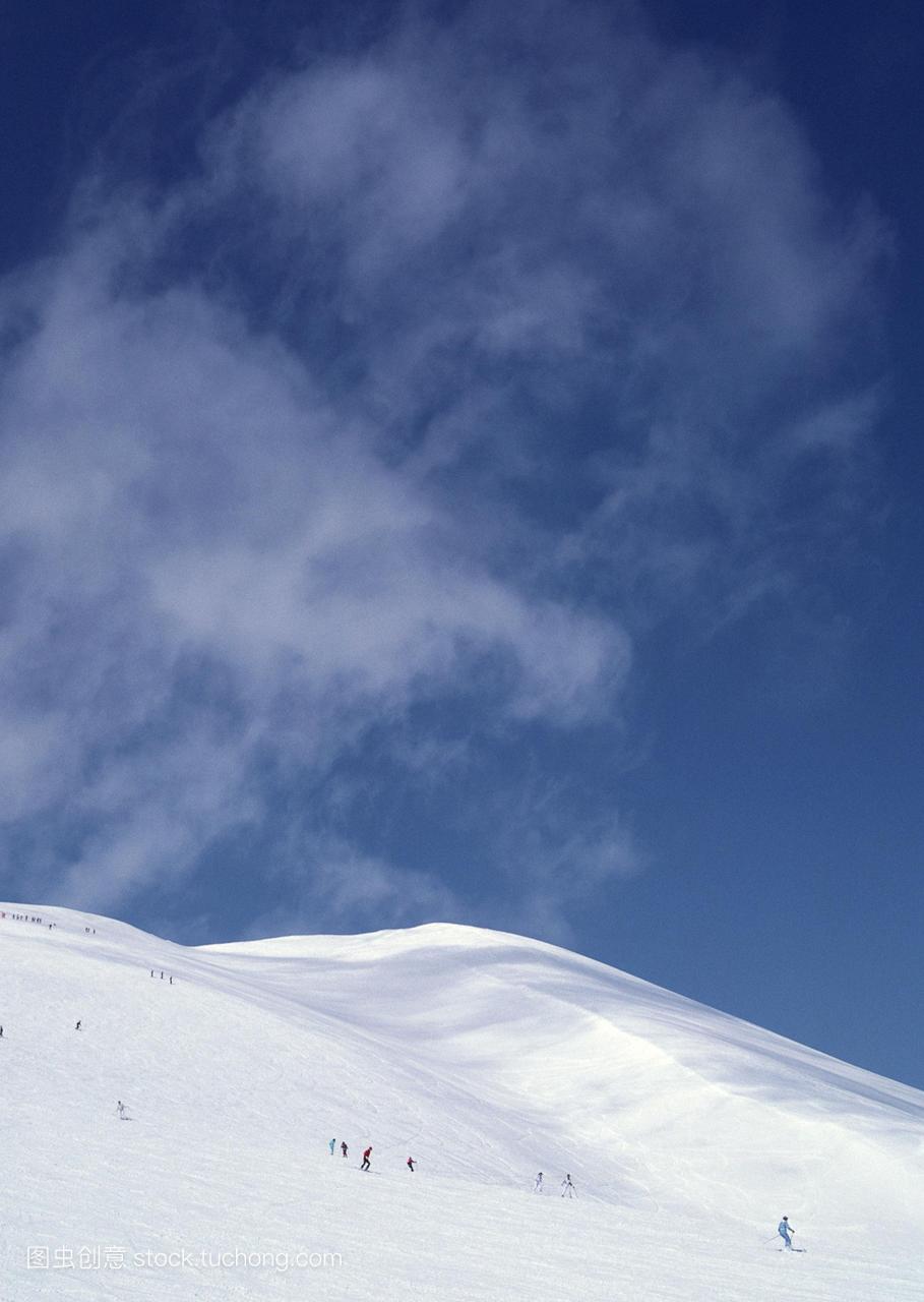 下滑,户外,北海道州,报告,雪,日本,构图,摄影,运动铁人三项协会可行性自然图片