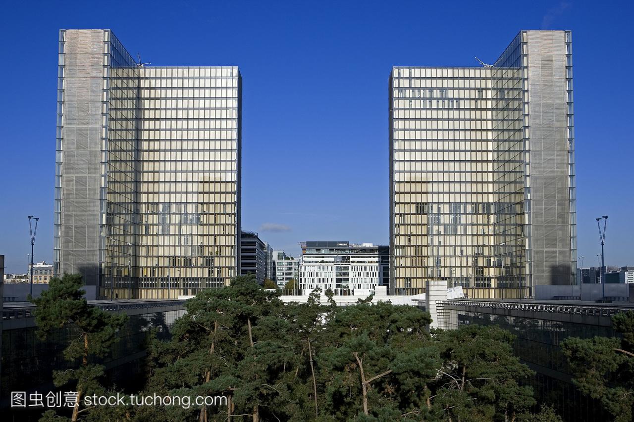 法国,巴黎,法国国家图书馆bnf由建筑师多米尼克