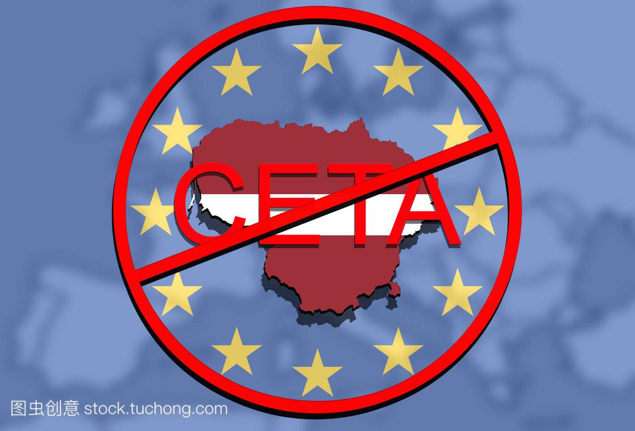 反ceta-综合经济贸易协定,立陶宛地图