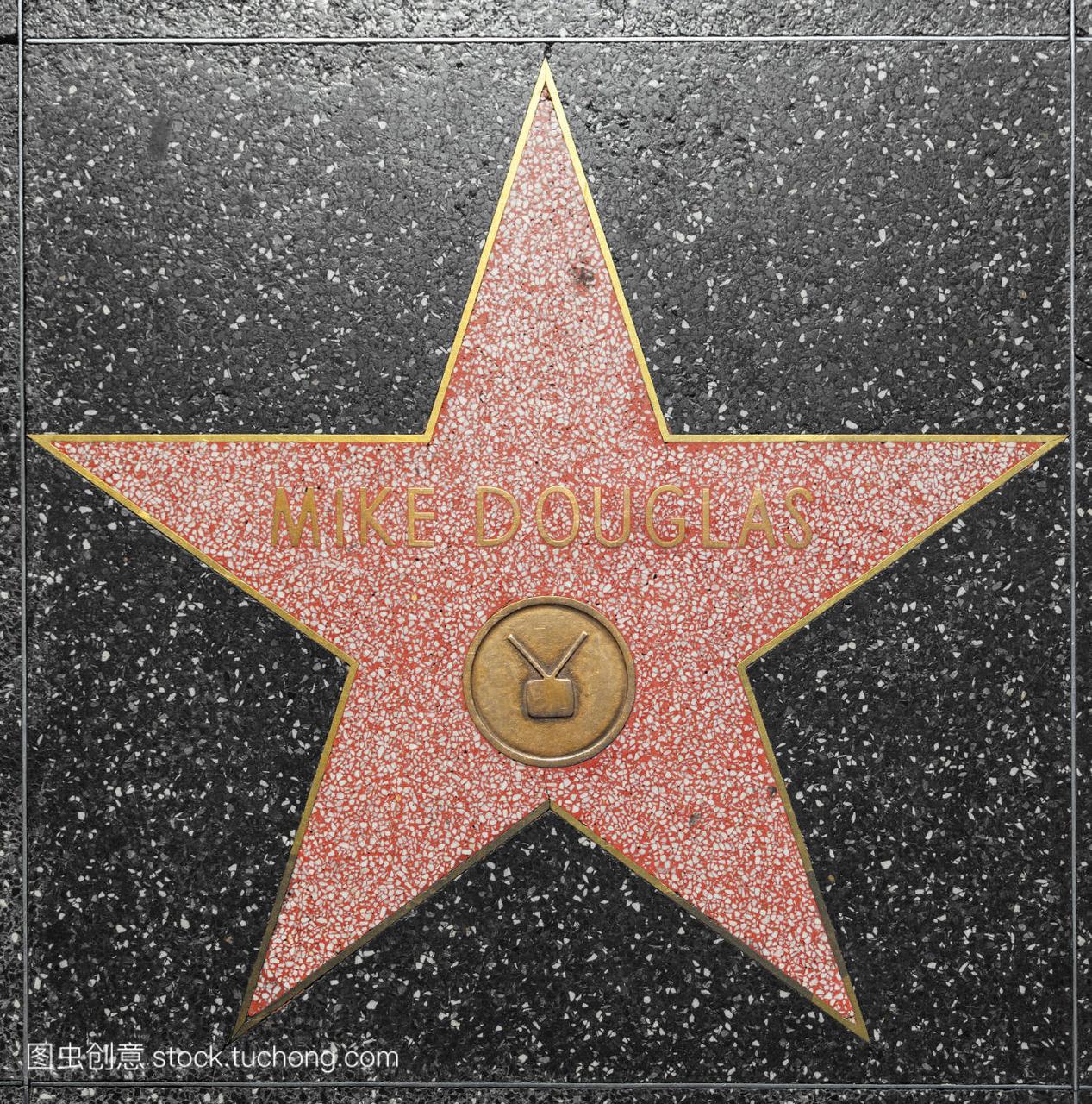 迈克·道格拉斯在好莱坞星光大道上星光大道
