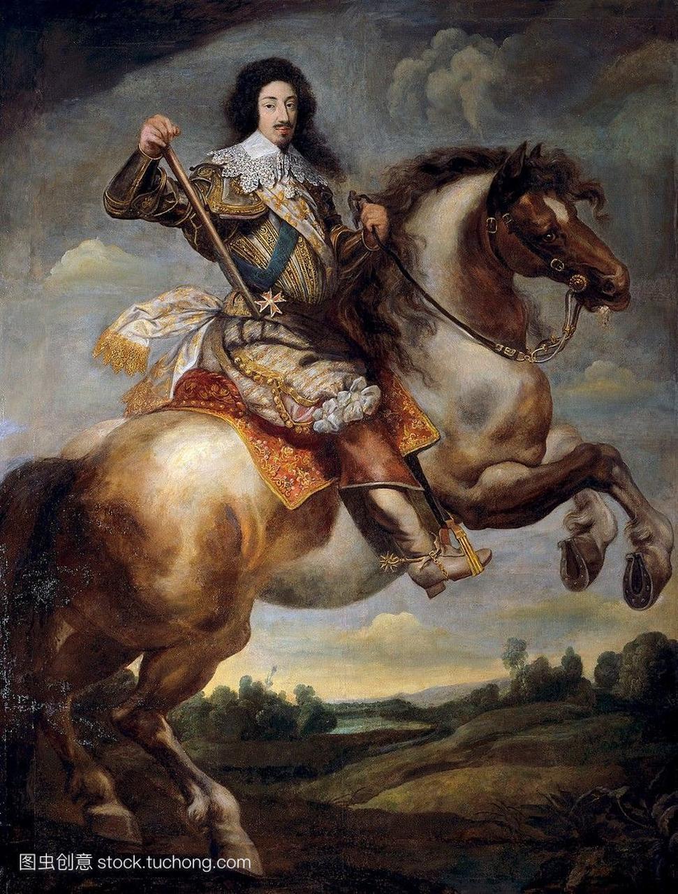 克劳德deruet。法国国王路易十三的骑马画像。