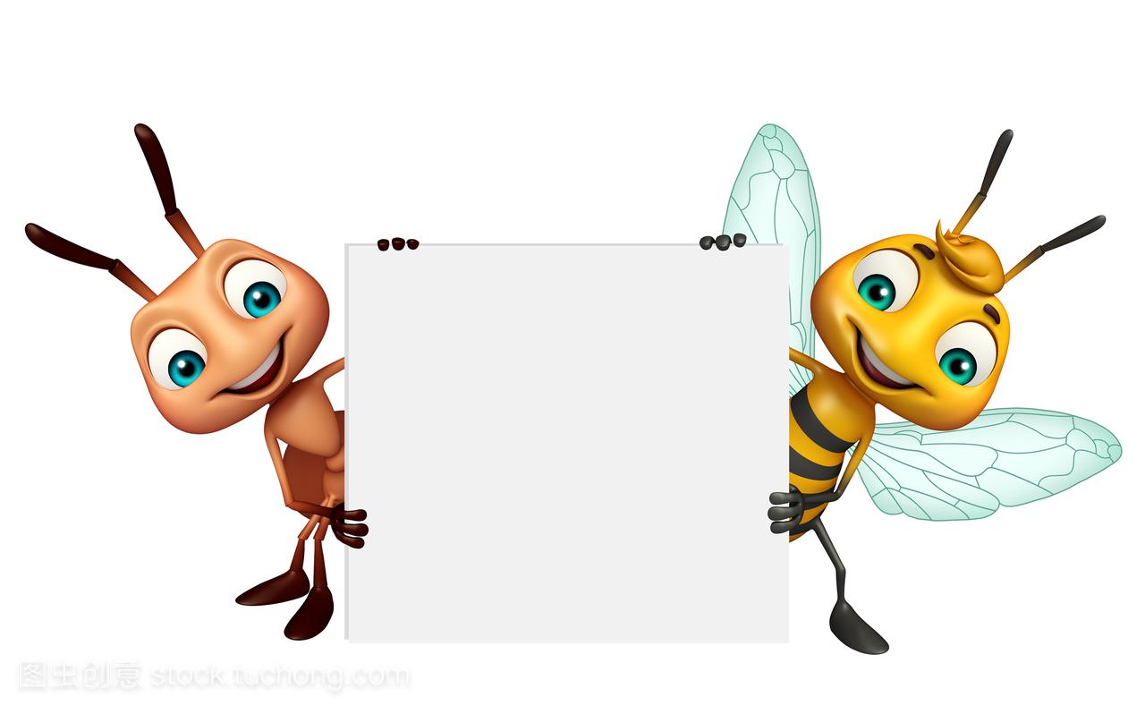 蚂蚁和蜜蜂与白板