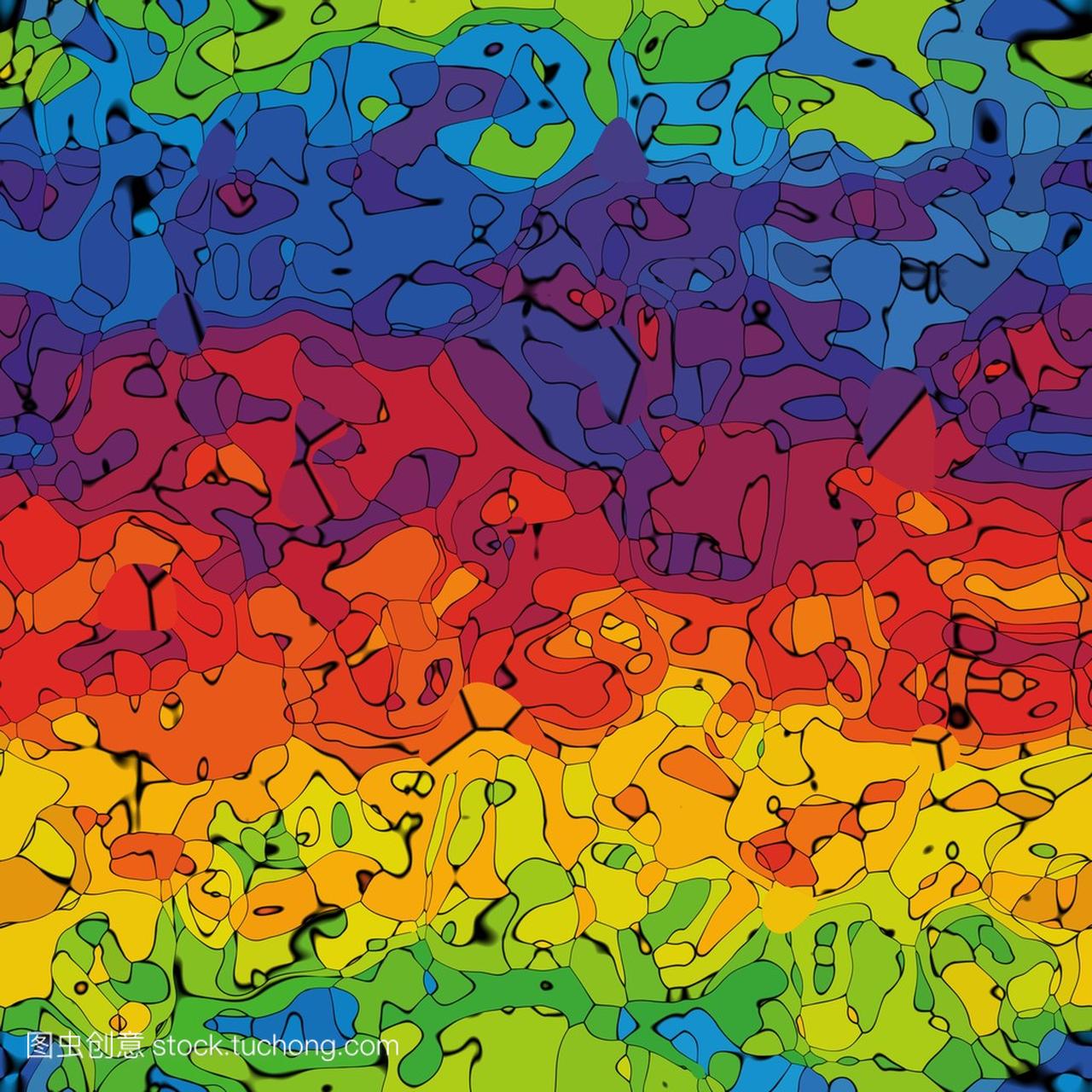 抽象的现代水平彩虹光谱发现无缝图案纹理背景