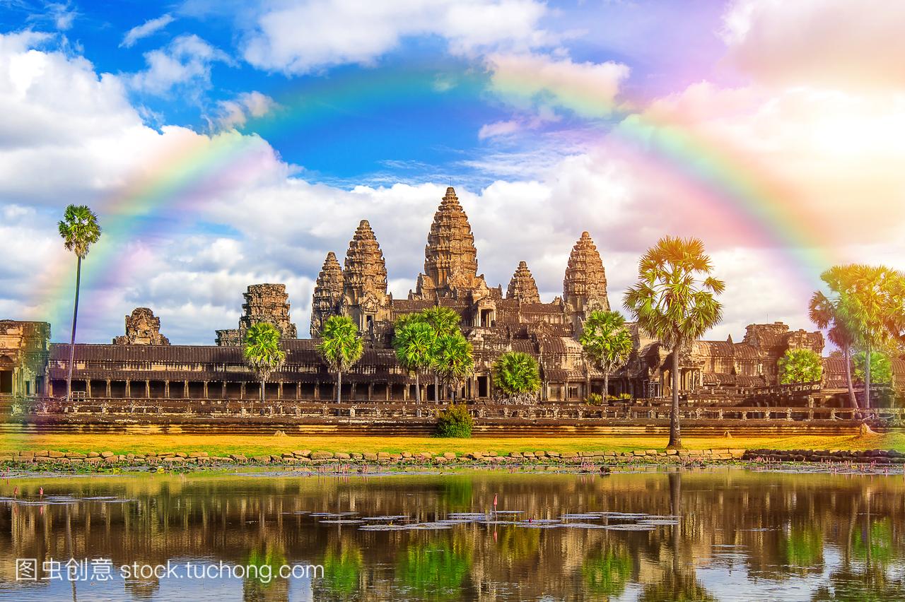 柬埔寨吴哥窟寺庙、 暹粒收割