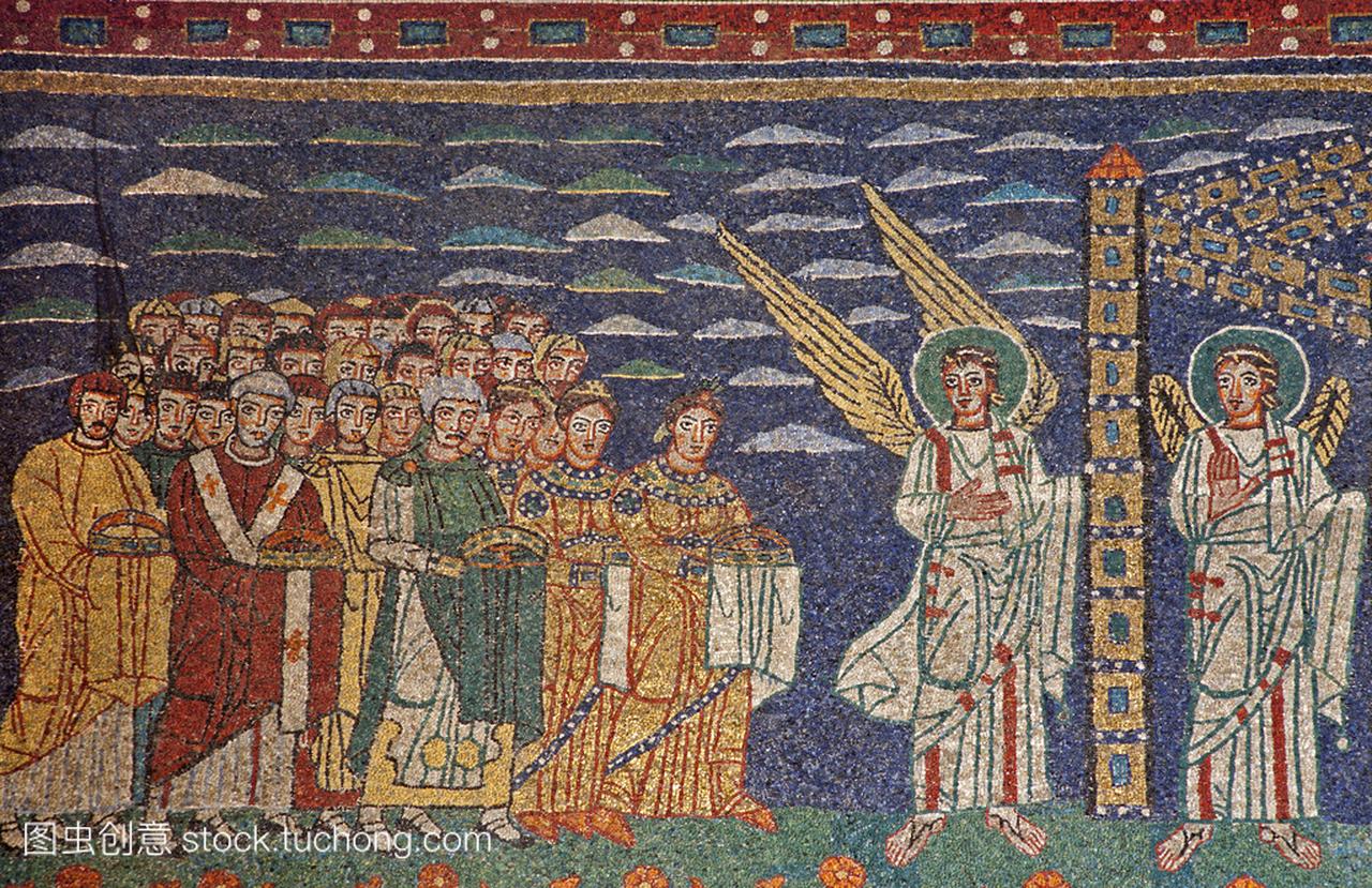 罗马-3 月 22 日: 老天使和圣徒在天堂从 9 日拱