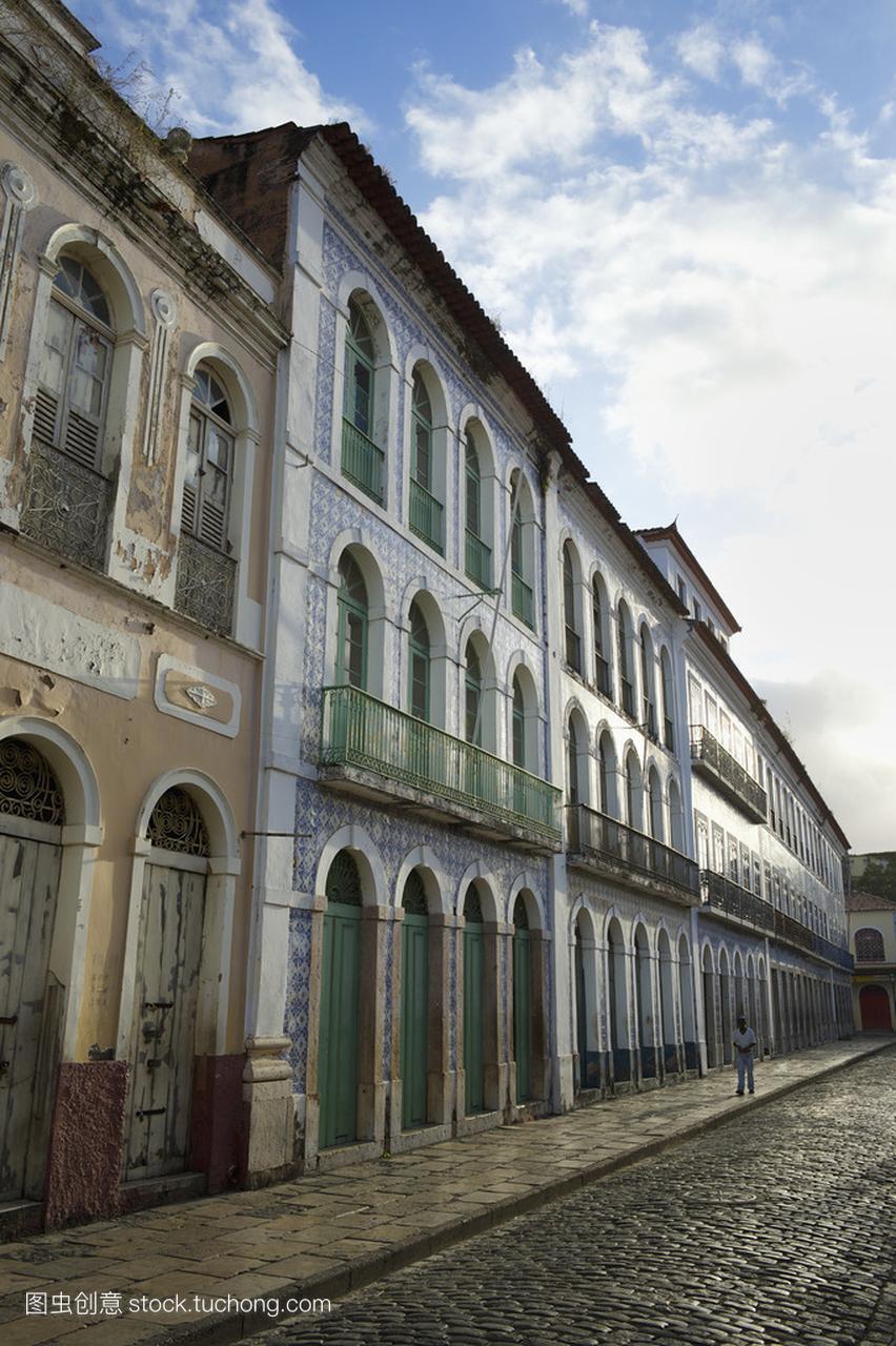 巴西葡萄牙殖民地建筑 rua 葡萄牙圣路易斯巴西