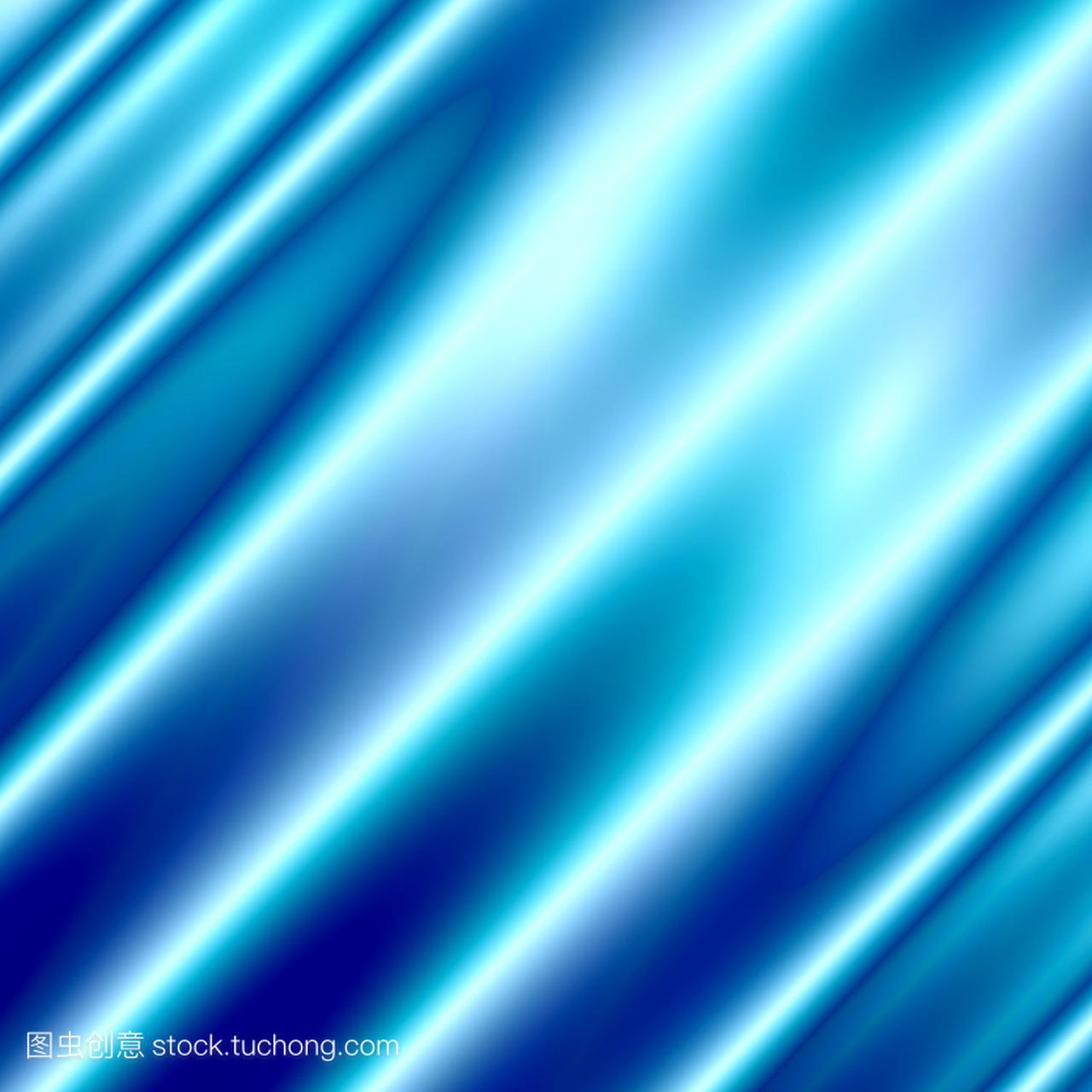 蓝色抽象背景-丝绸质地-现代插画-豪华壁纸设计