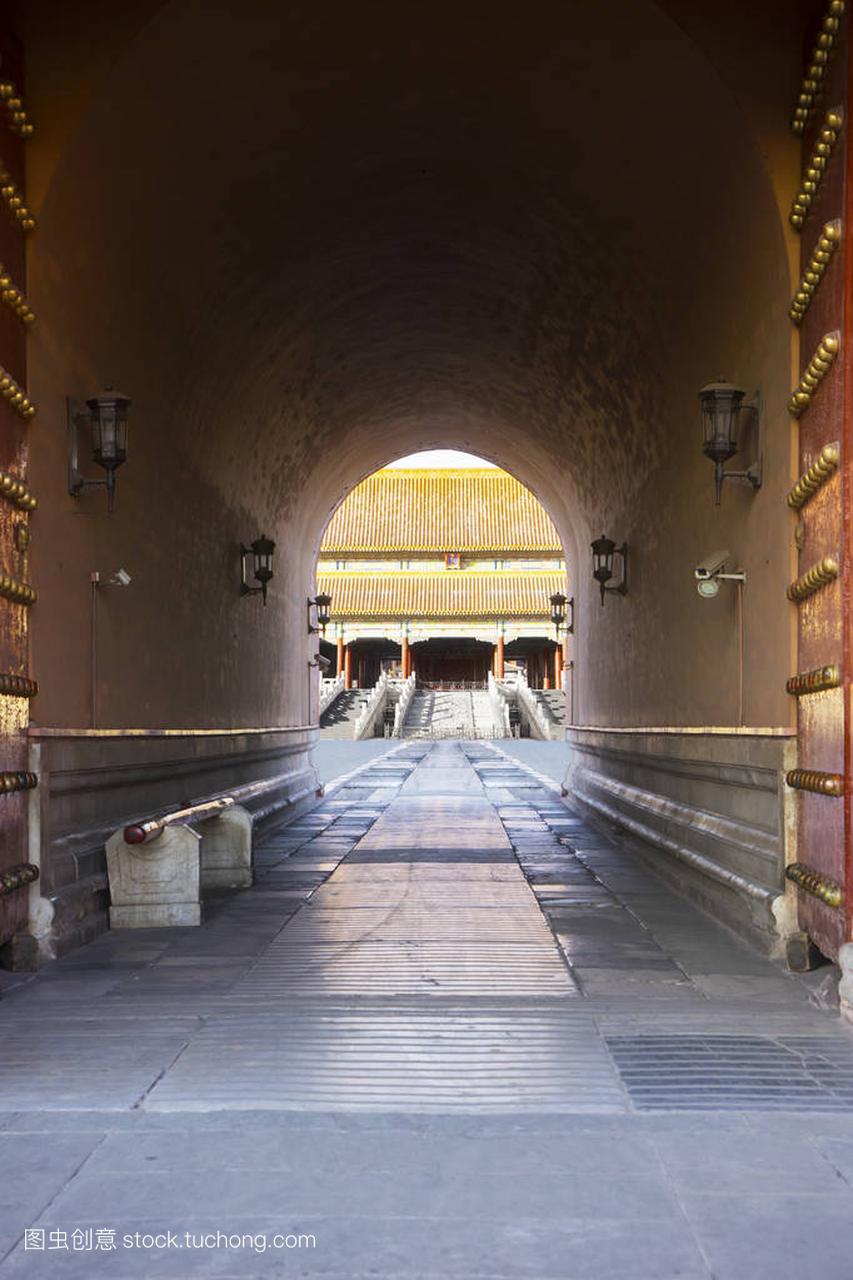 北京紫禁城的入口门