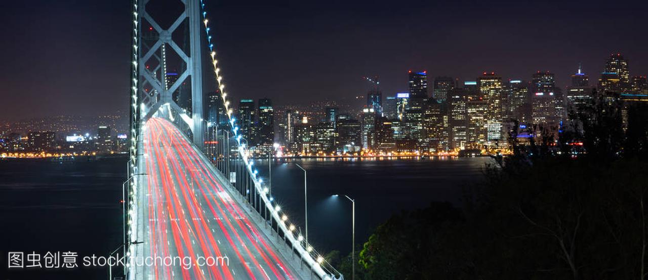 湾跨海大桥高峰时间交通旧金山运输