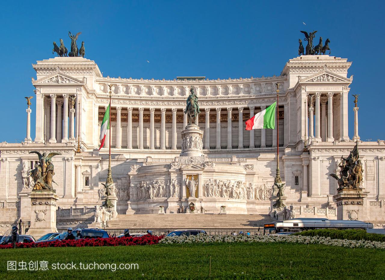 Vittoriano 基础上在罗马，意大利的威尼斯广场