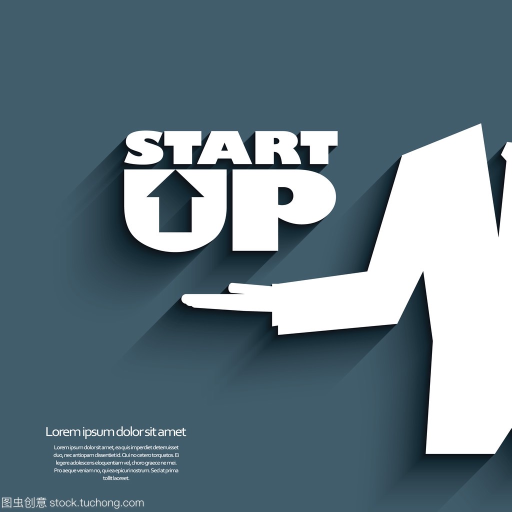 Start up symbols with creative typography and b