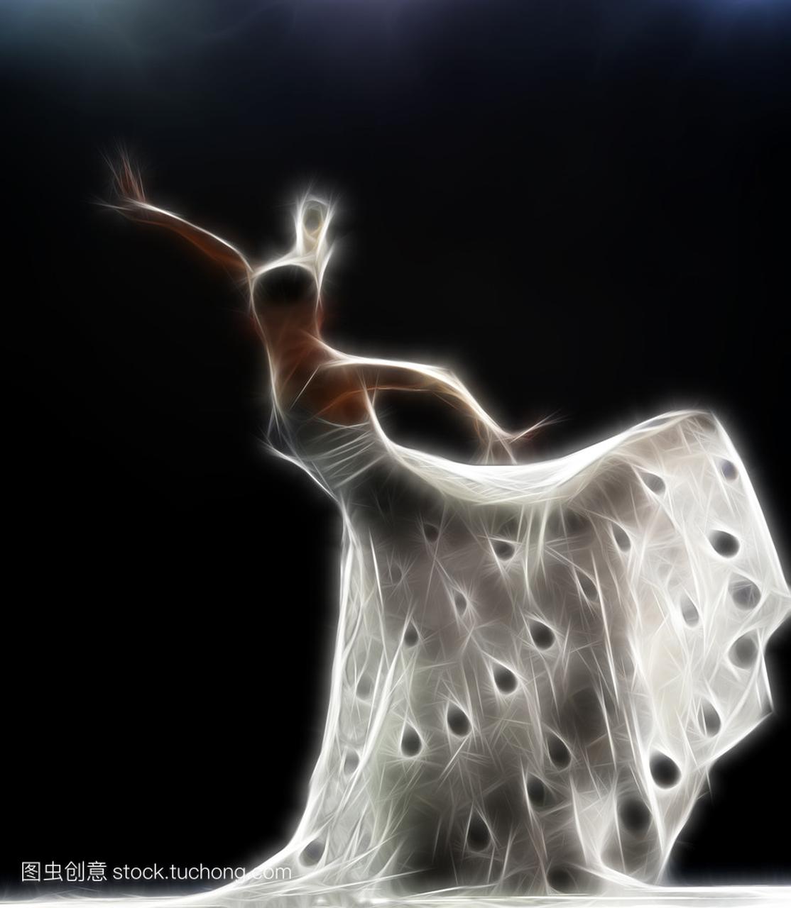 特殊效果的现代舞蹈家的抽象艺术图片