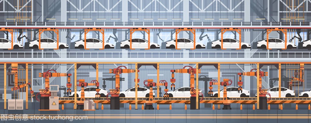 汽车生产输送机自动装配生产线机械工业自动化