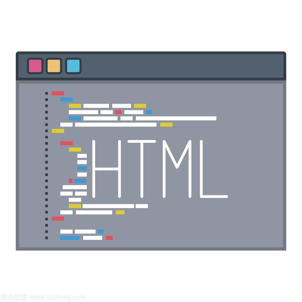 与脚本代码 html 编程窗口的颜色剪影