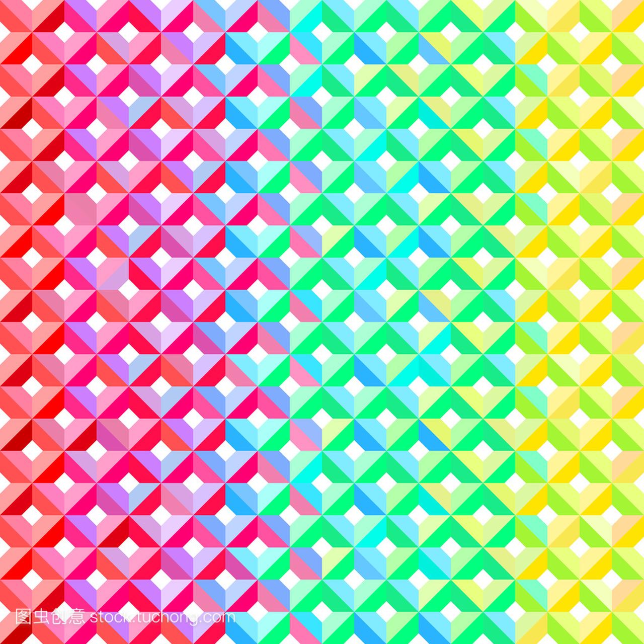 彩虹的几何图案