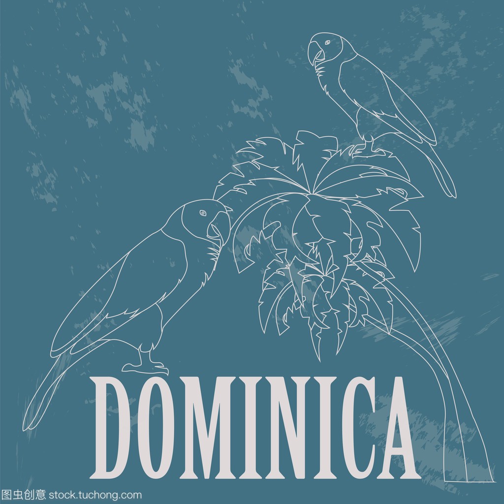 多米尼克国家象征。Sisseru 鹦鹉,帝国亚马逊。