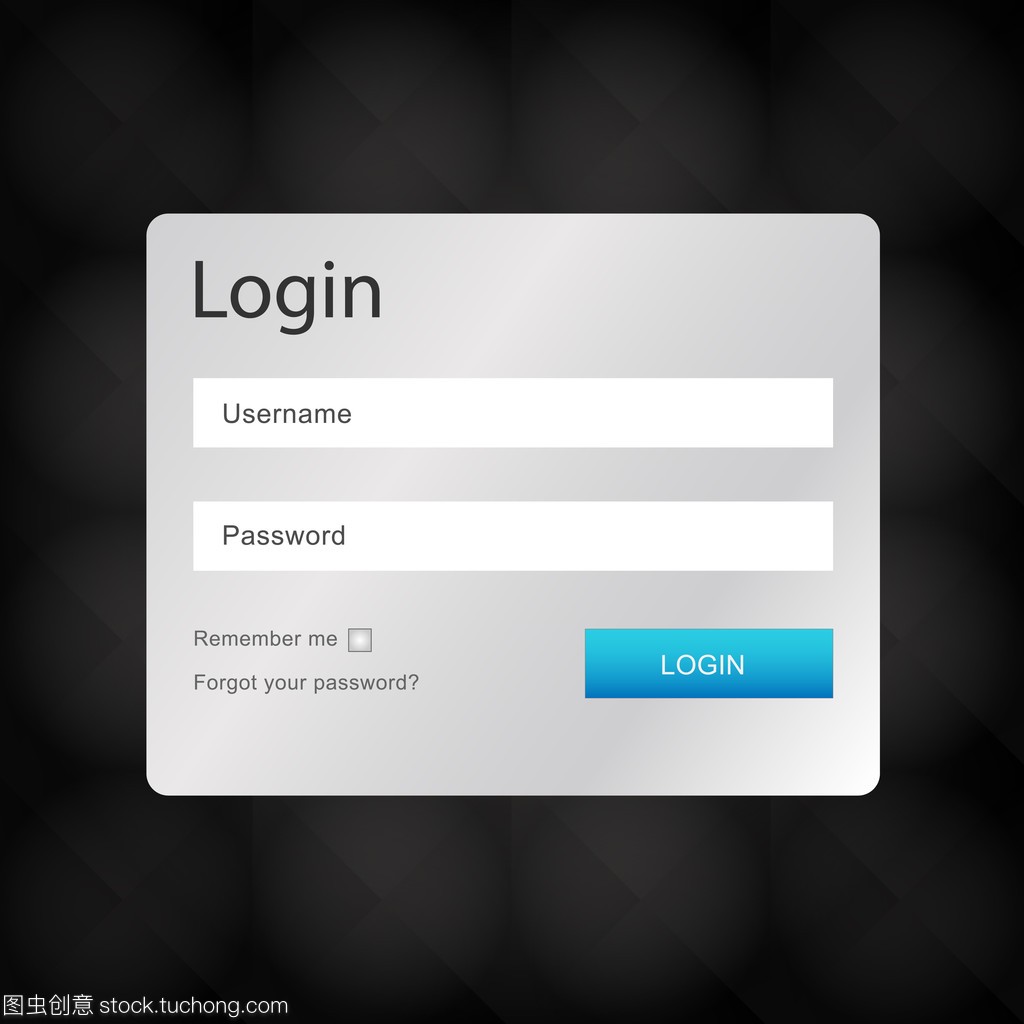 矢量登录界面-用户名和密码