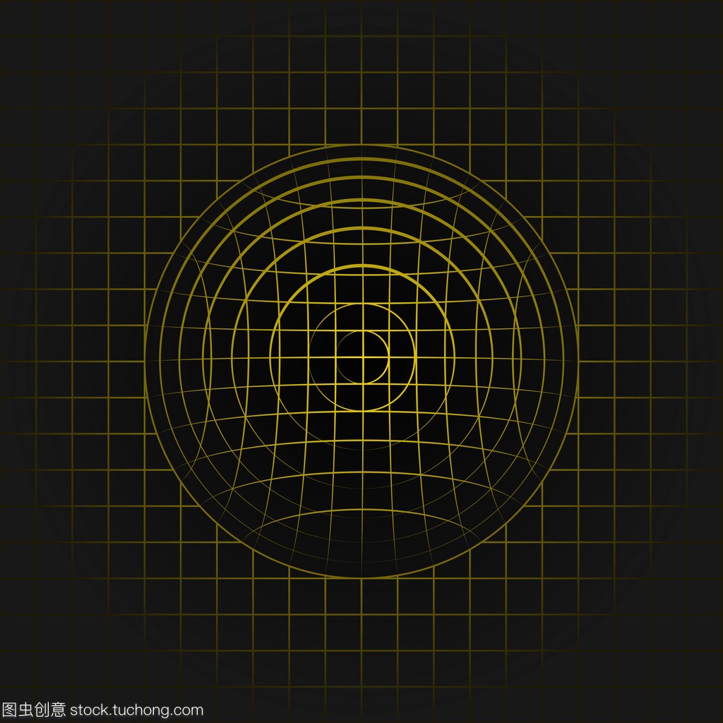 对黑色组成的网格中的黄线