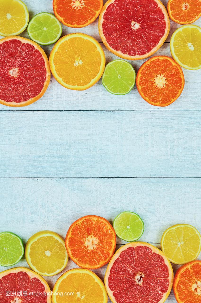 柑橘类水果。橘子、 酸橙、 葡萄柚、 柑橘和柠