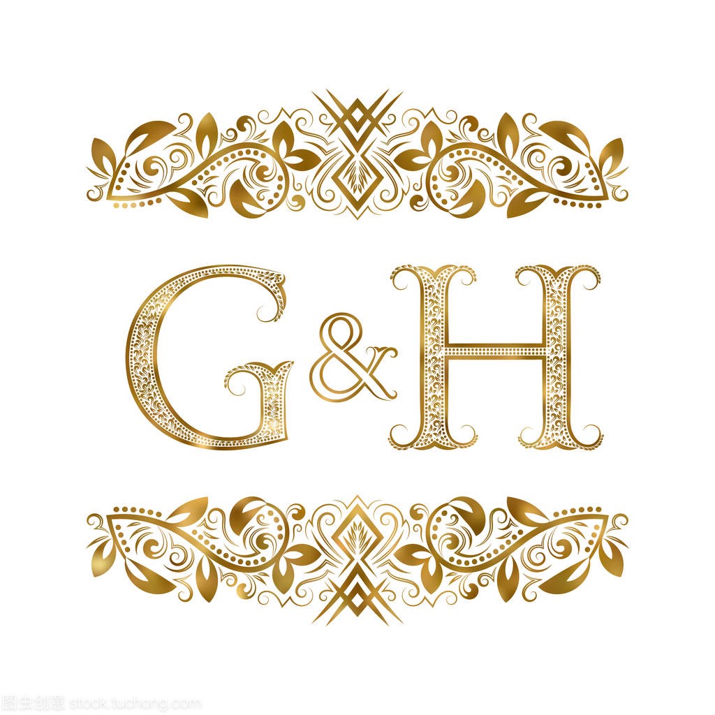 G 和 H 老式英文缩写标志符号。这些信件被包