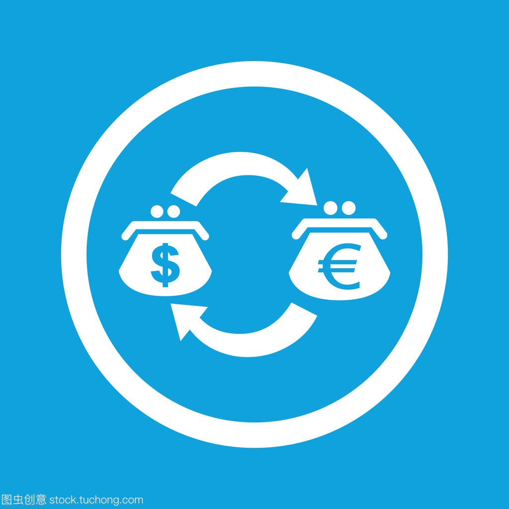 美元兑欧元汇率标志图标