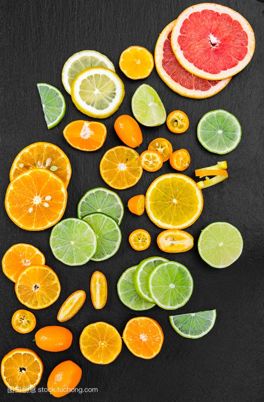 柚子,橙子、 橘子、 柠檬、 石灰和黑色金橘