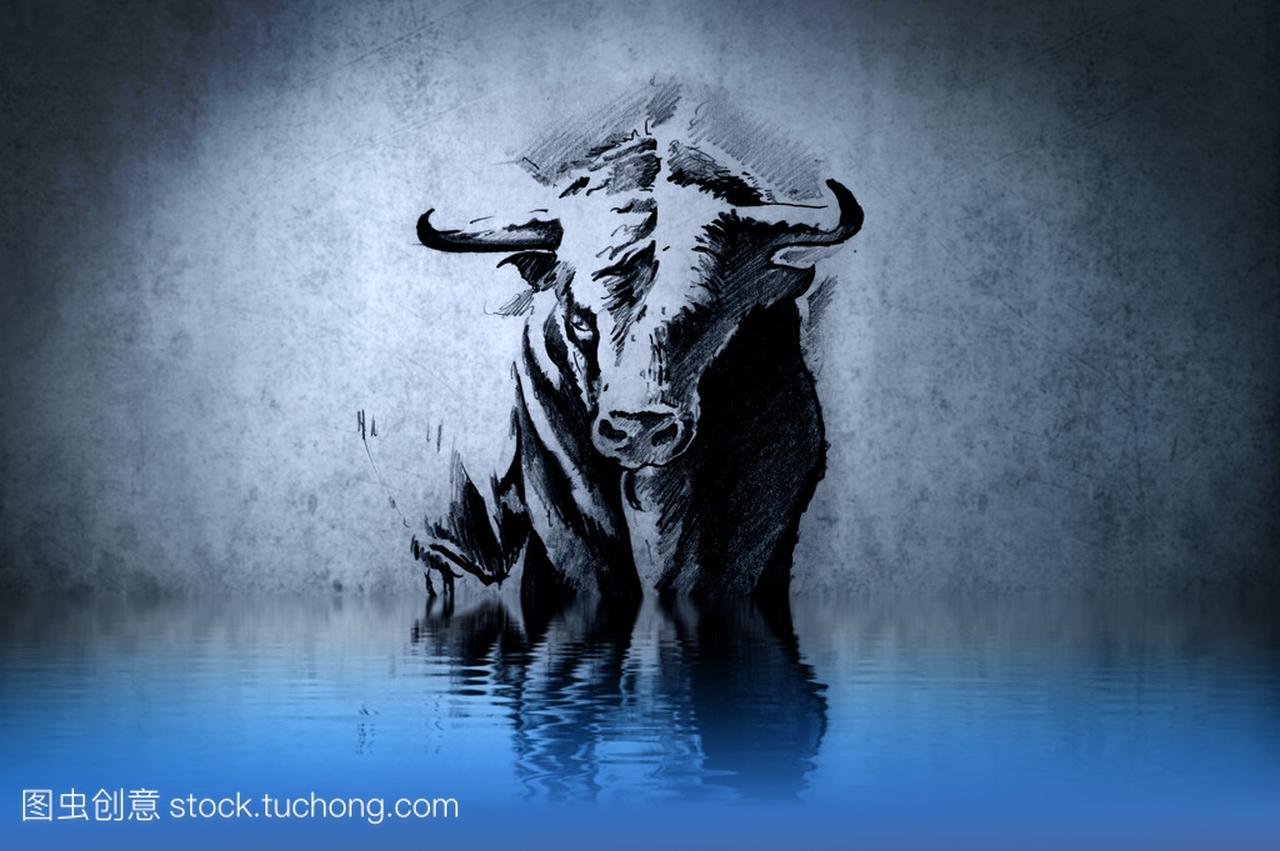 西班牙公牛纹身蓝色墙与水的几点思考