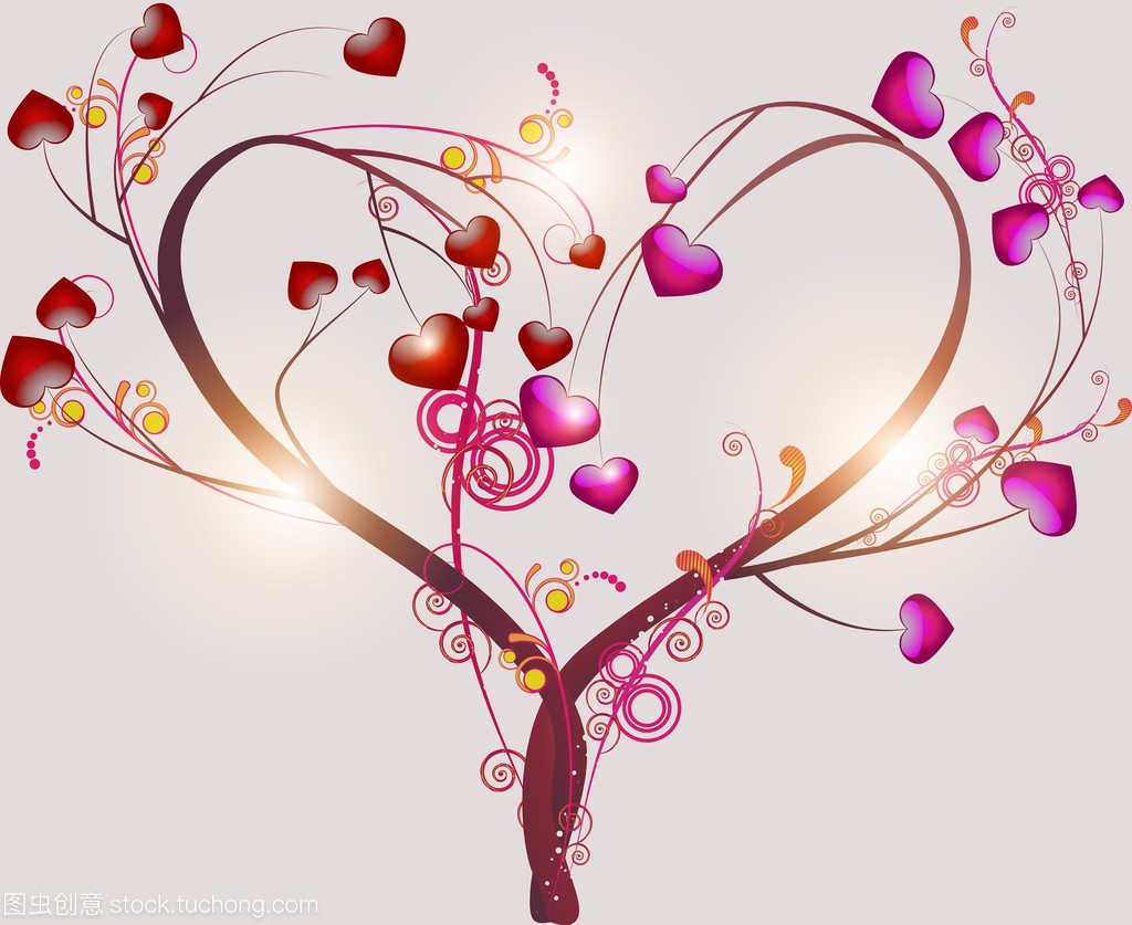 抽象树象征着爱情