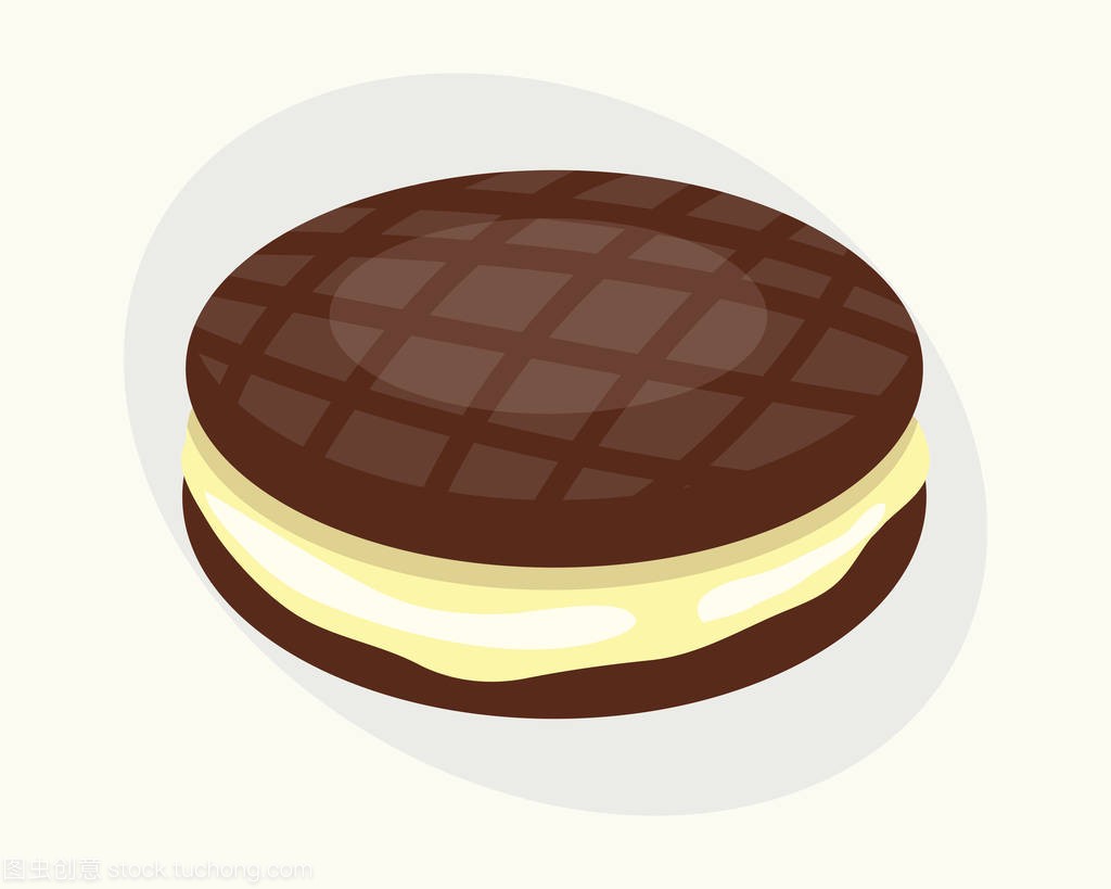 饼干巧克力自制早餐烘烤蛋糕孤立和美味零食饼