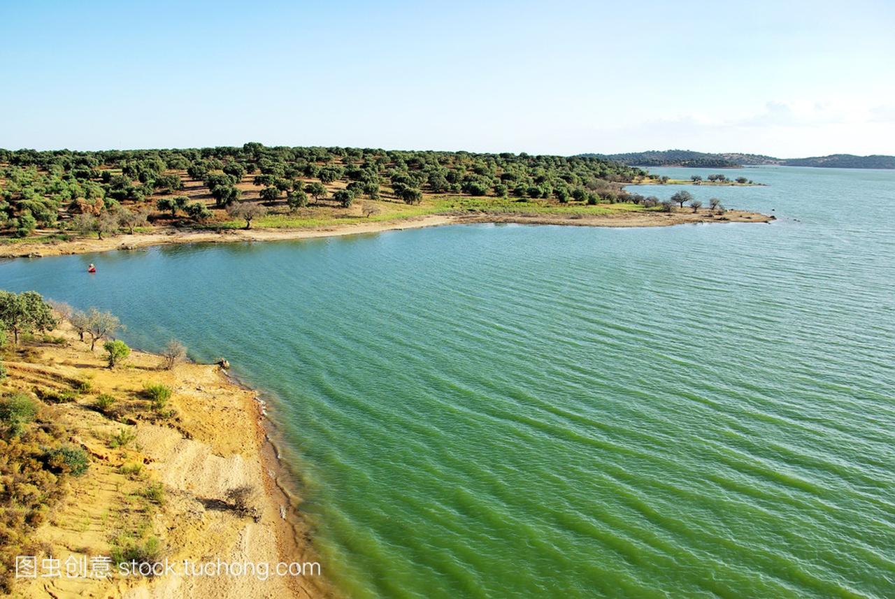 Alqueva 湖,迪亚纳河葡萄牙