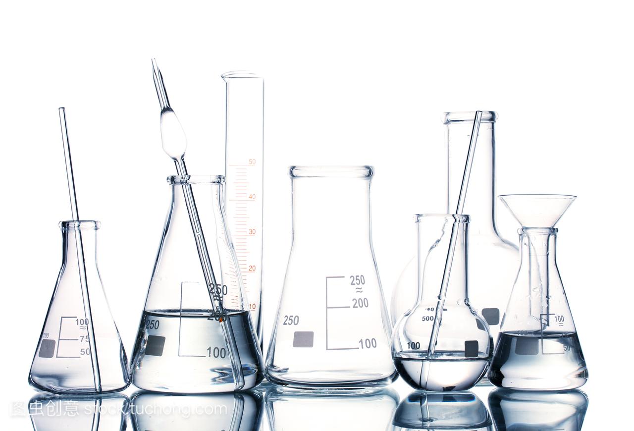 不同实验室玻璃器皿用水和用反射隔离白空