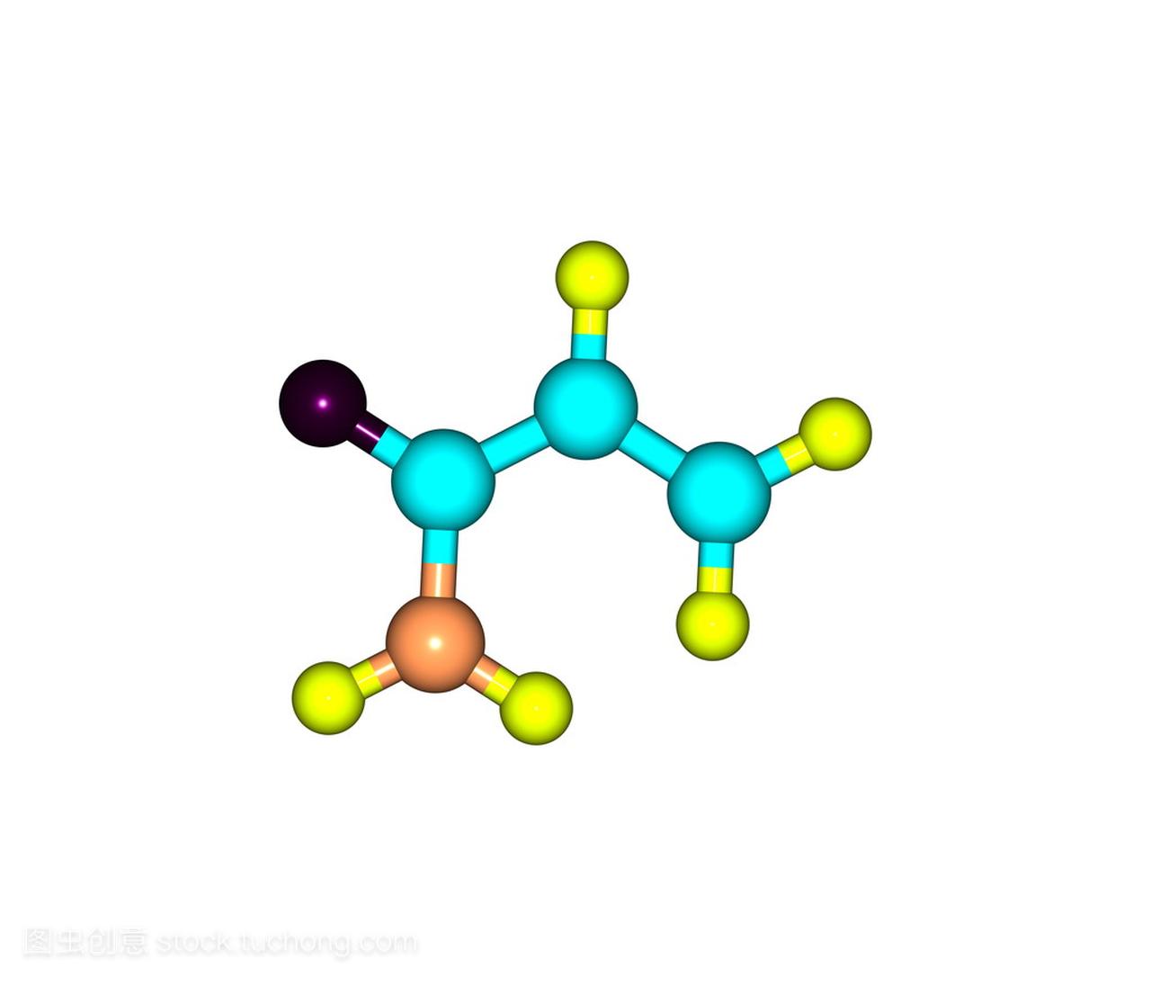 丙烯酰胺分子上白色孤立