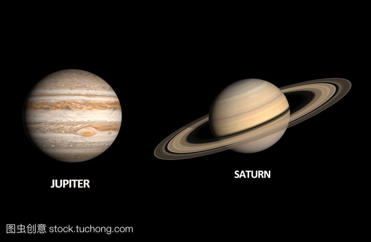行星木星和土星Planeten Jupiter und Saturn