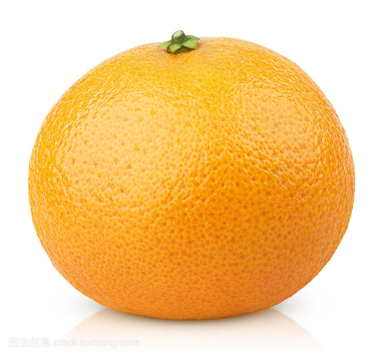孤立的白色衬底上的水果桔子 (橘子)