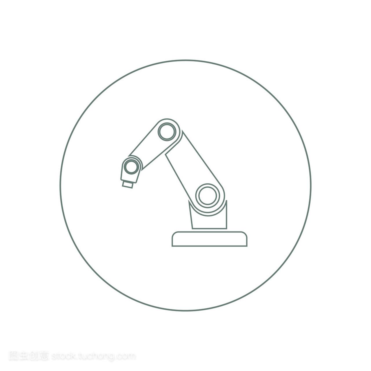 产品发展概念图标。机器人图标。工业机器人 