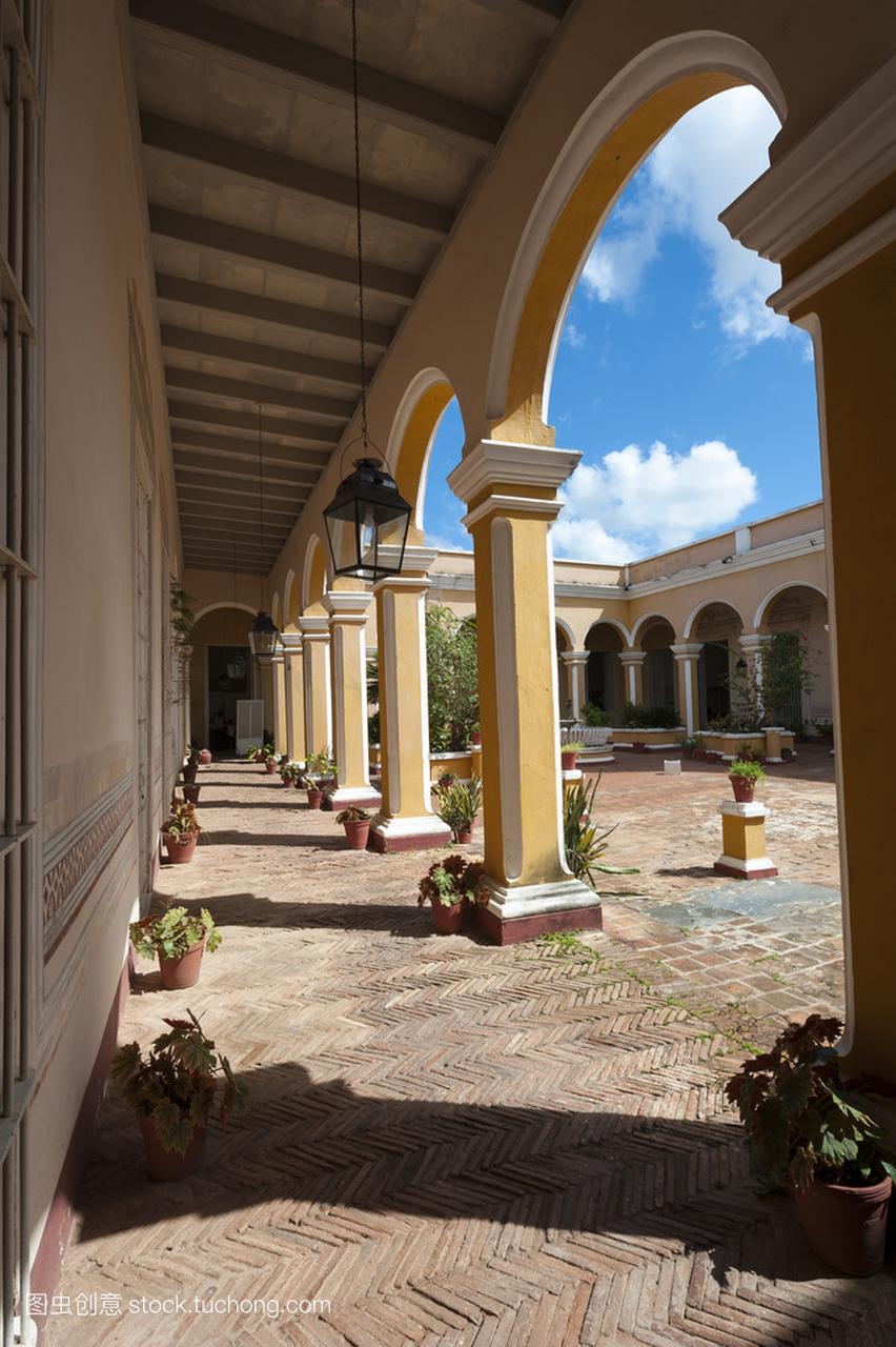 Trinidad Cuba Colonial Arch Architecture with C