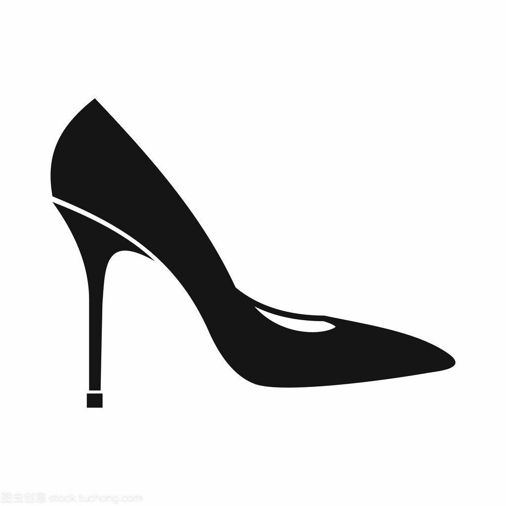 妇女鞋高跟鞋图标,简单的样式