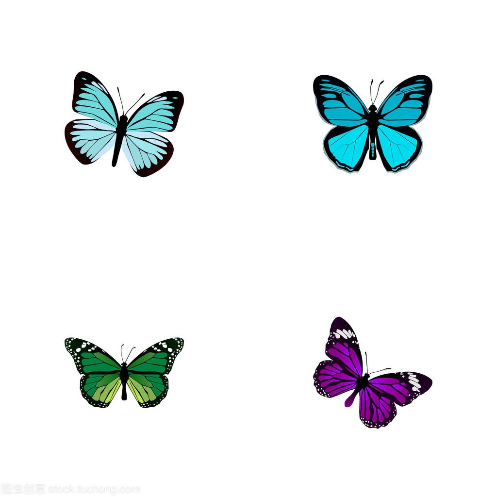 Lexias、 凤蝶、 蝴蝶和其他向量元素。
