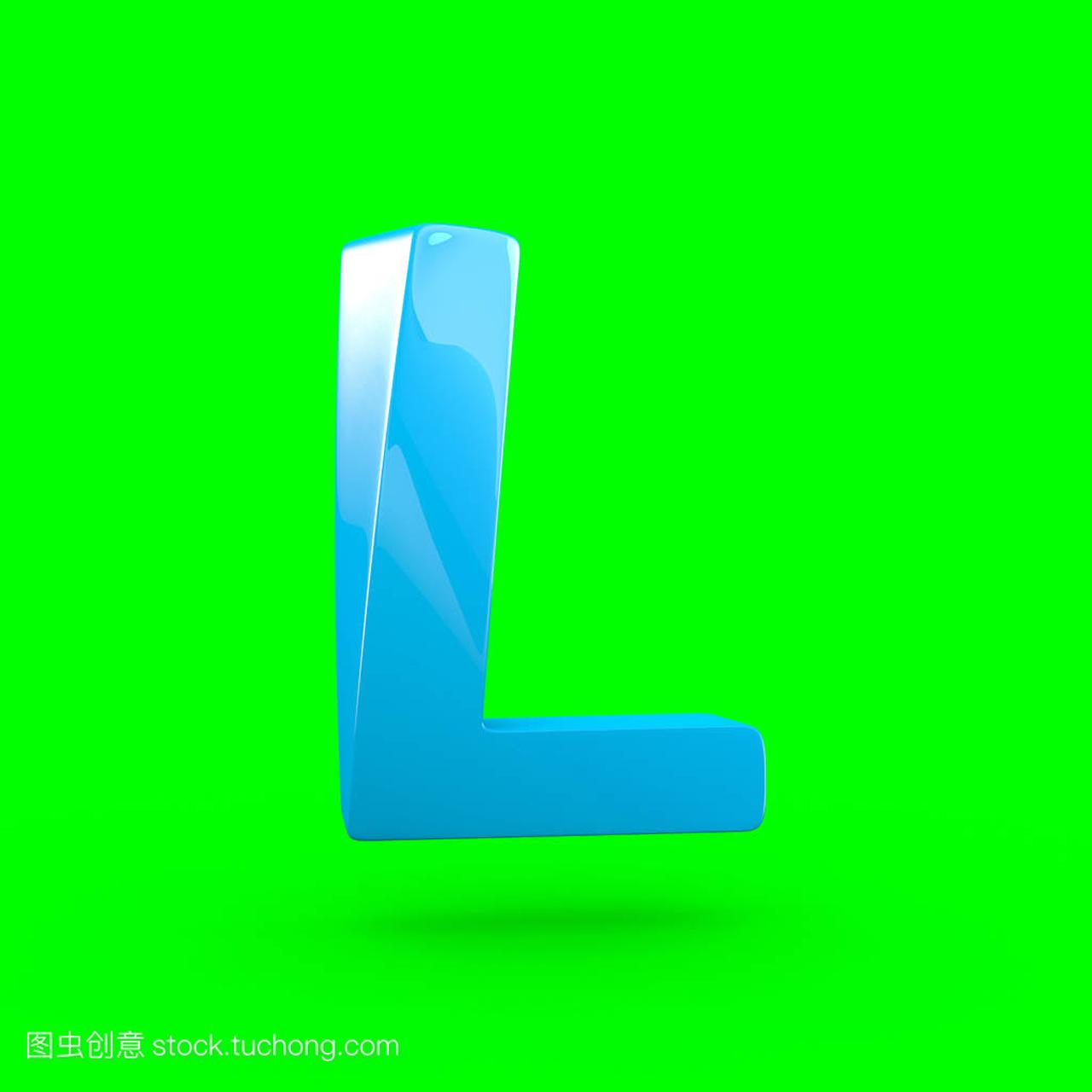 蓝色大写字母 L