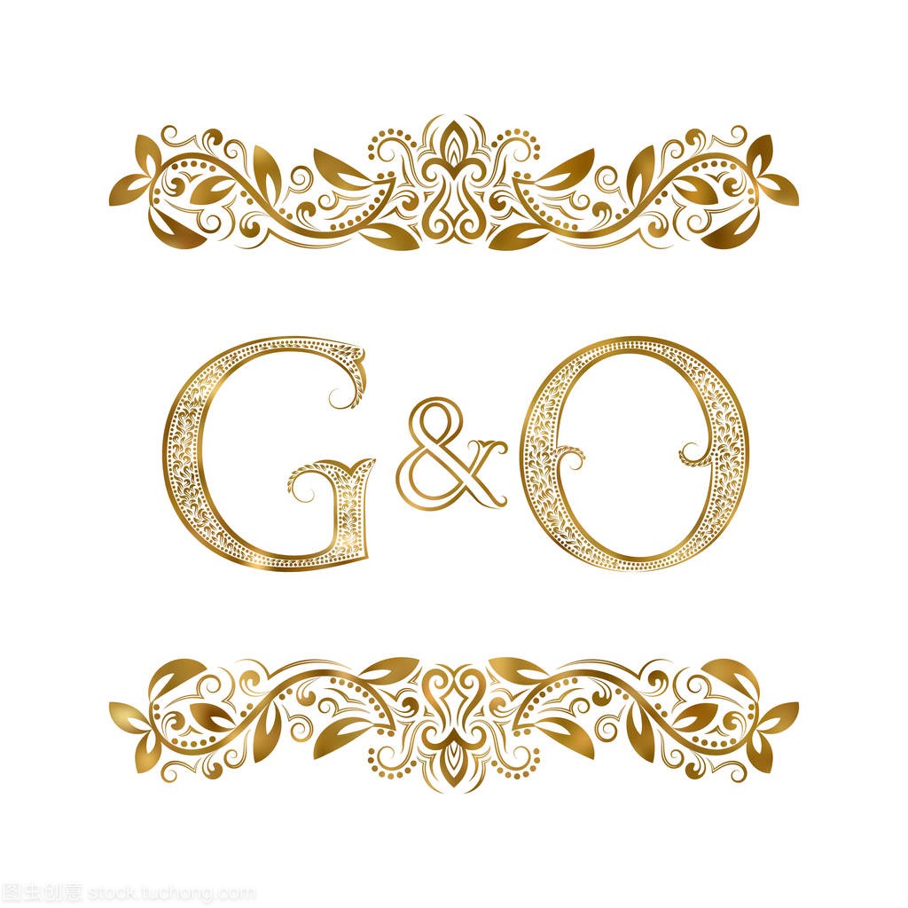 G 和 O 老式英文缩写标志符号。这些信件被包