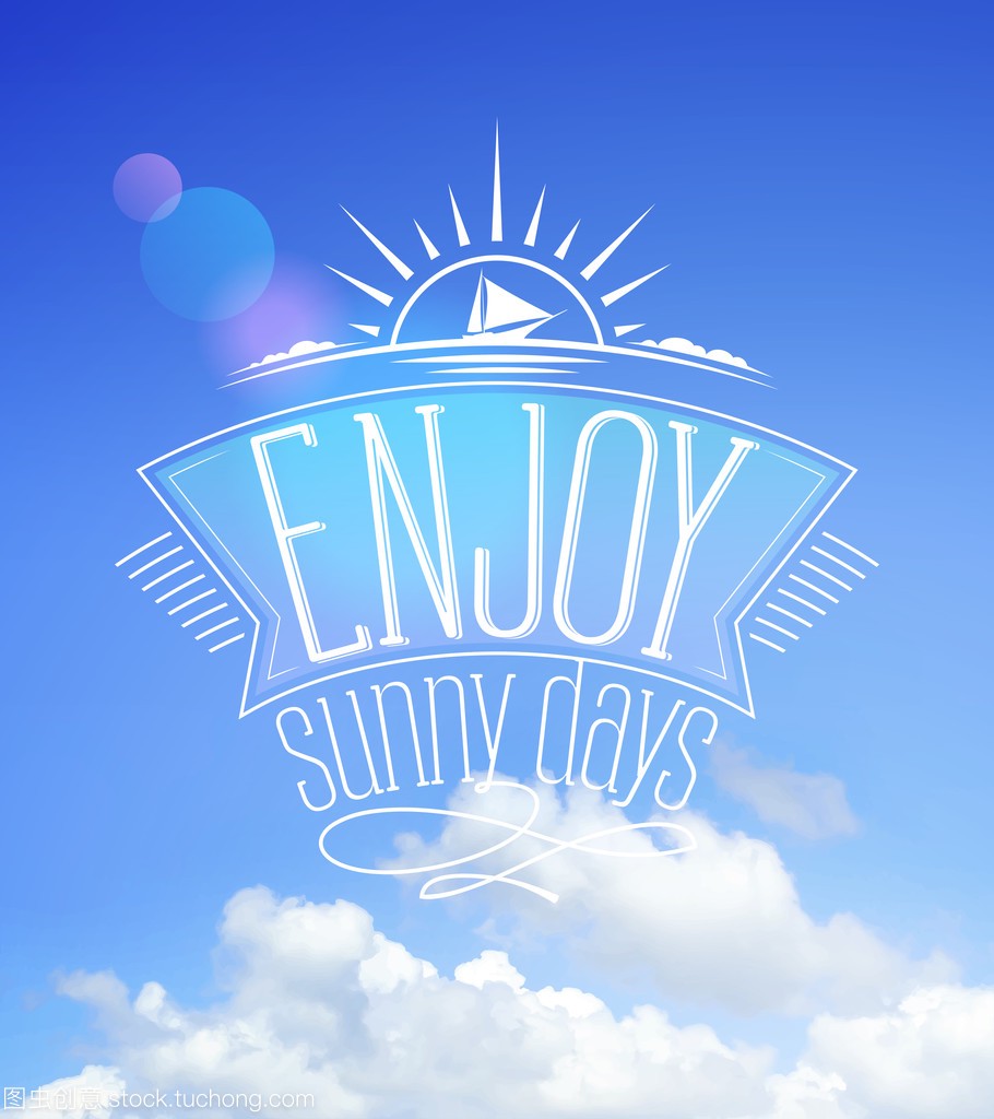 Blue sky card, enjoy sunny days