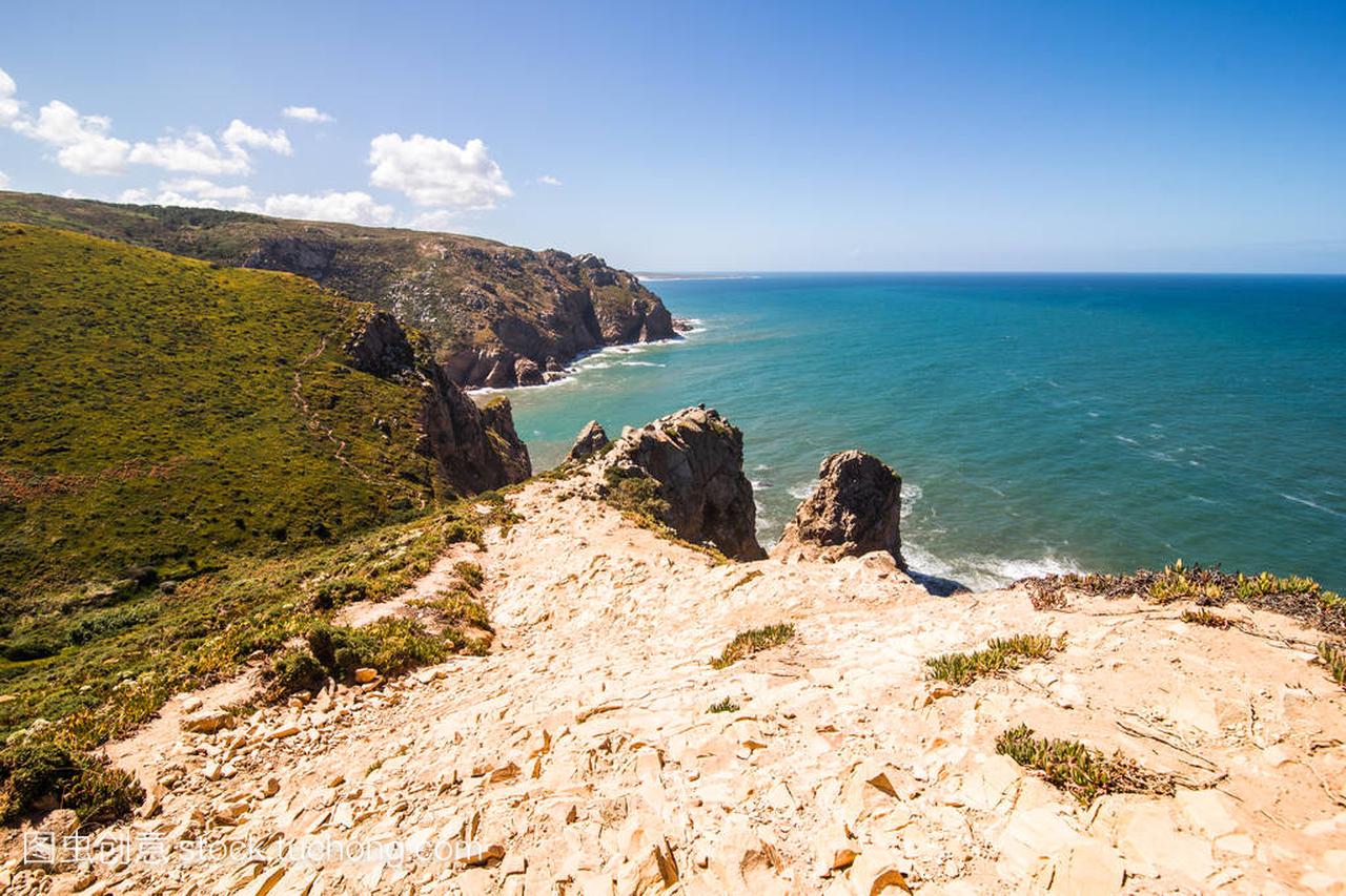 Cape Roca Cabo da Roca 在葡萄牙。在晴朗的