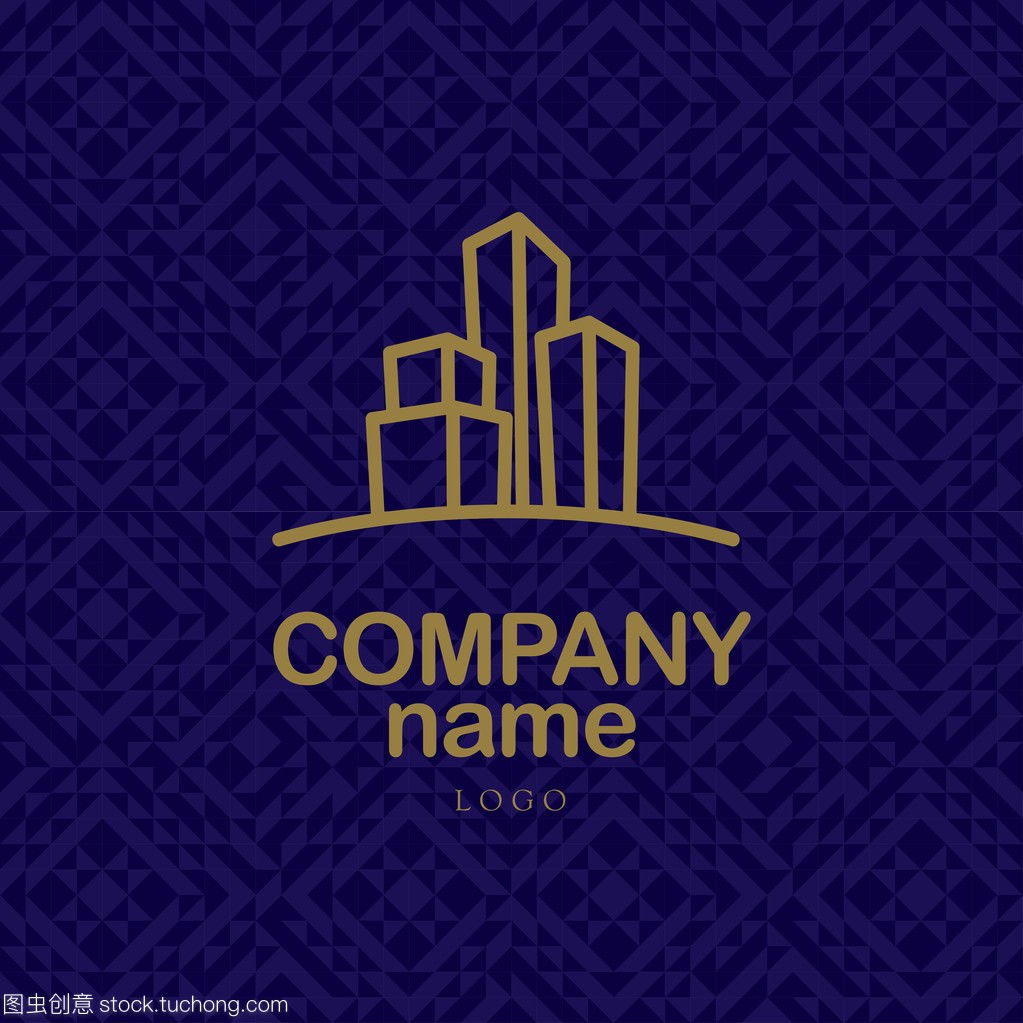矢量 logo 设计城市建筑公司和工业企业。办公