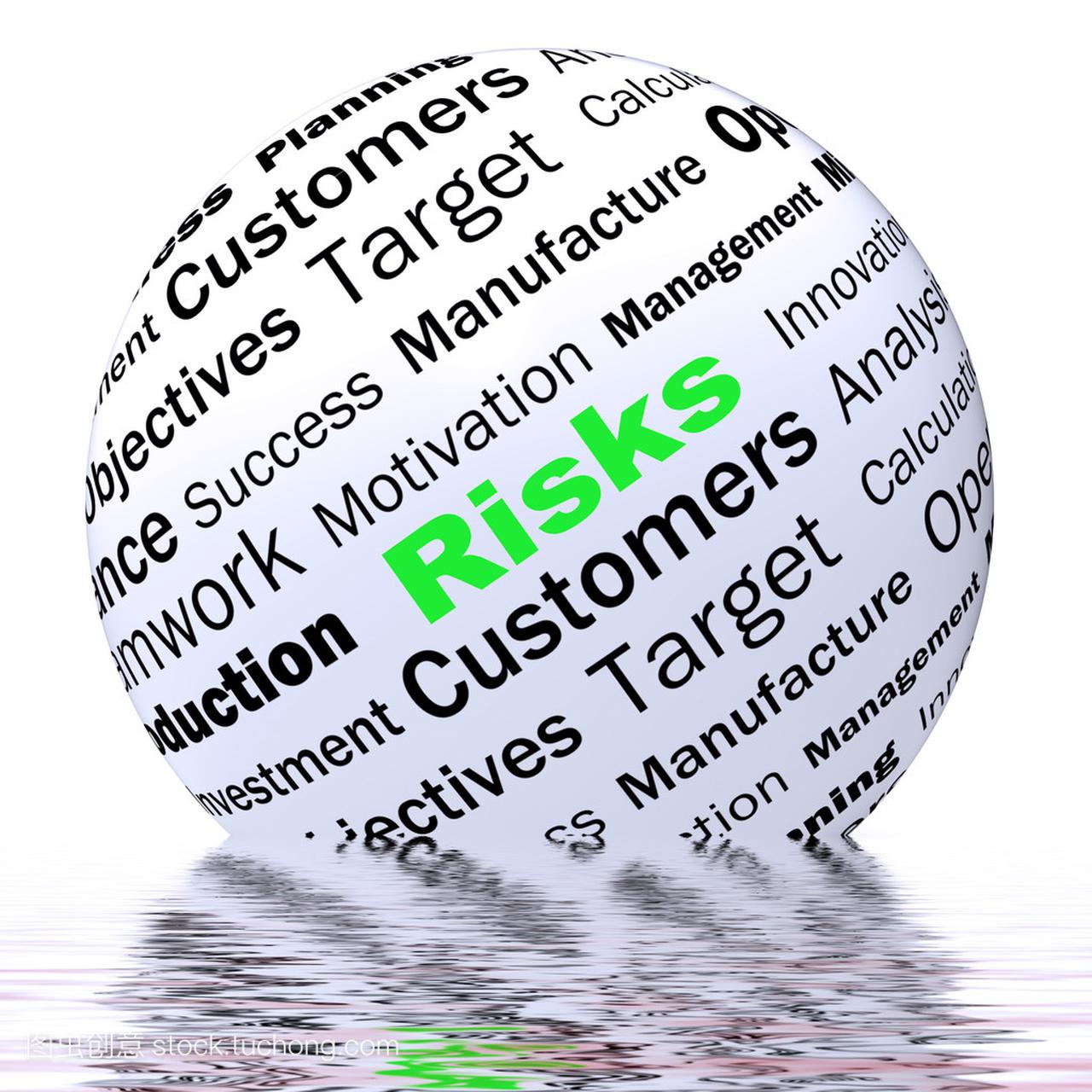 风险领域定义显示不安全和财务风险