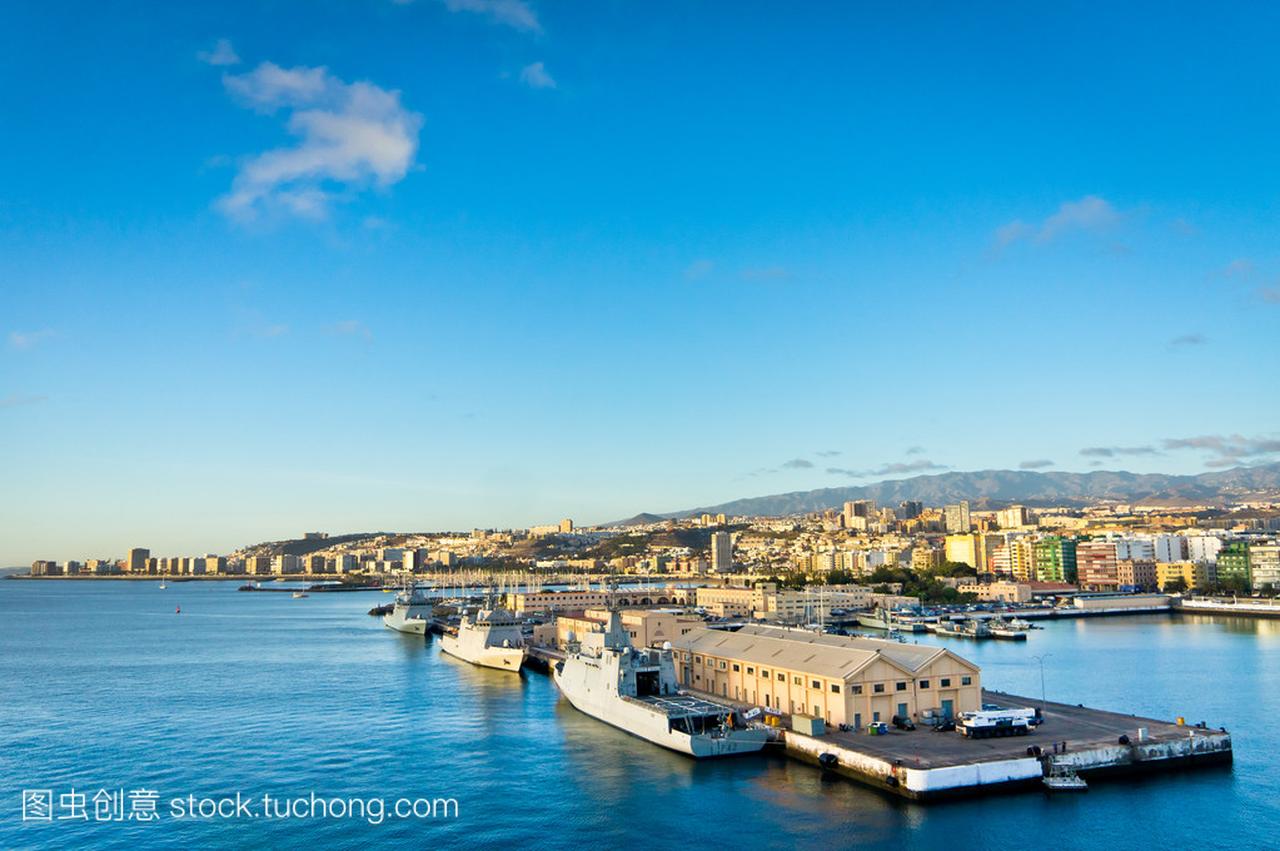 美丽的景色的西班牙大加那利岛拉斯帕尔马市