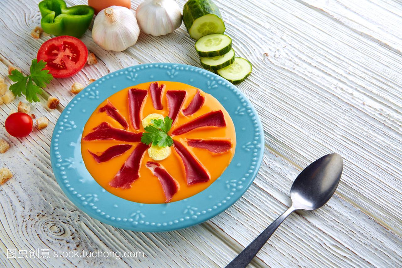 番茄冷汤小吃食品原料番茄汤西班牙