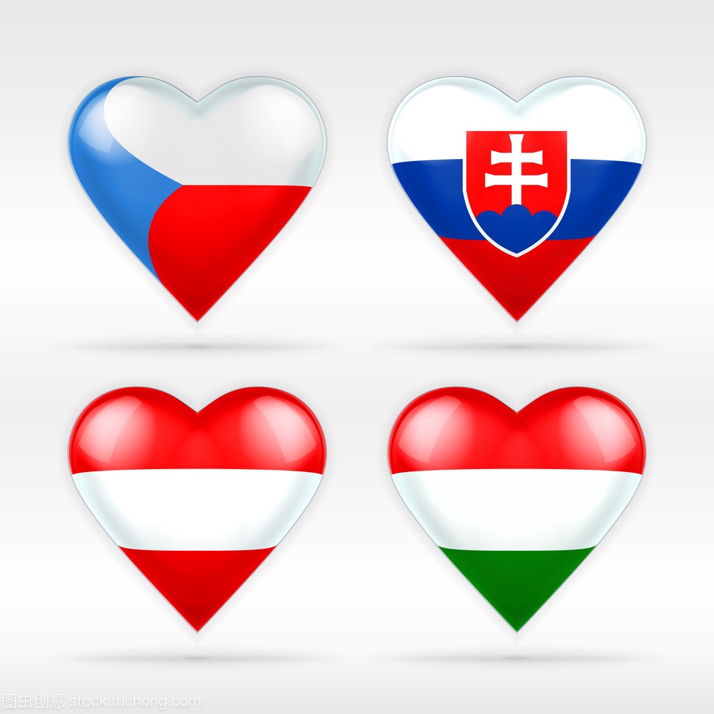 捷克共和国、 斯洛伐克、 奥地利和匈牙利的标
