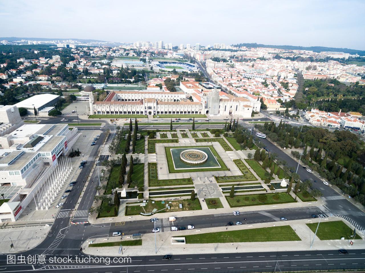 帝国广场和热罗尼姆斯修道院,里斯本,葡萄牙的