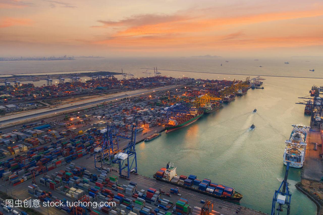物流港口枢纽、 船运输和进口、 出口业务