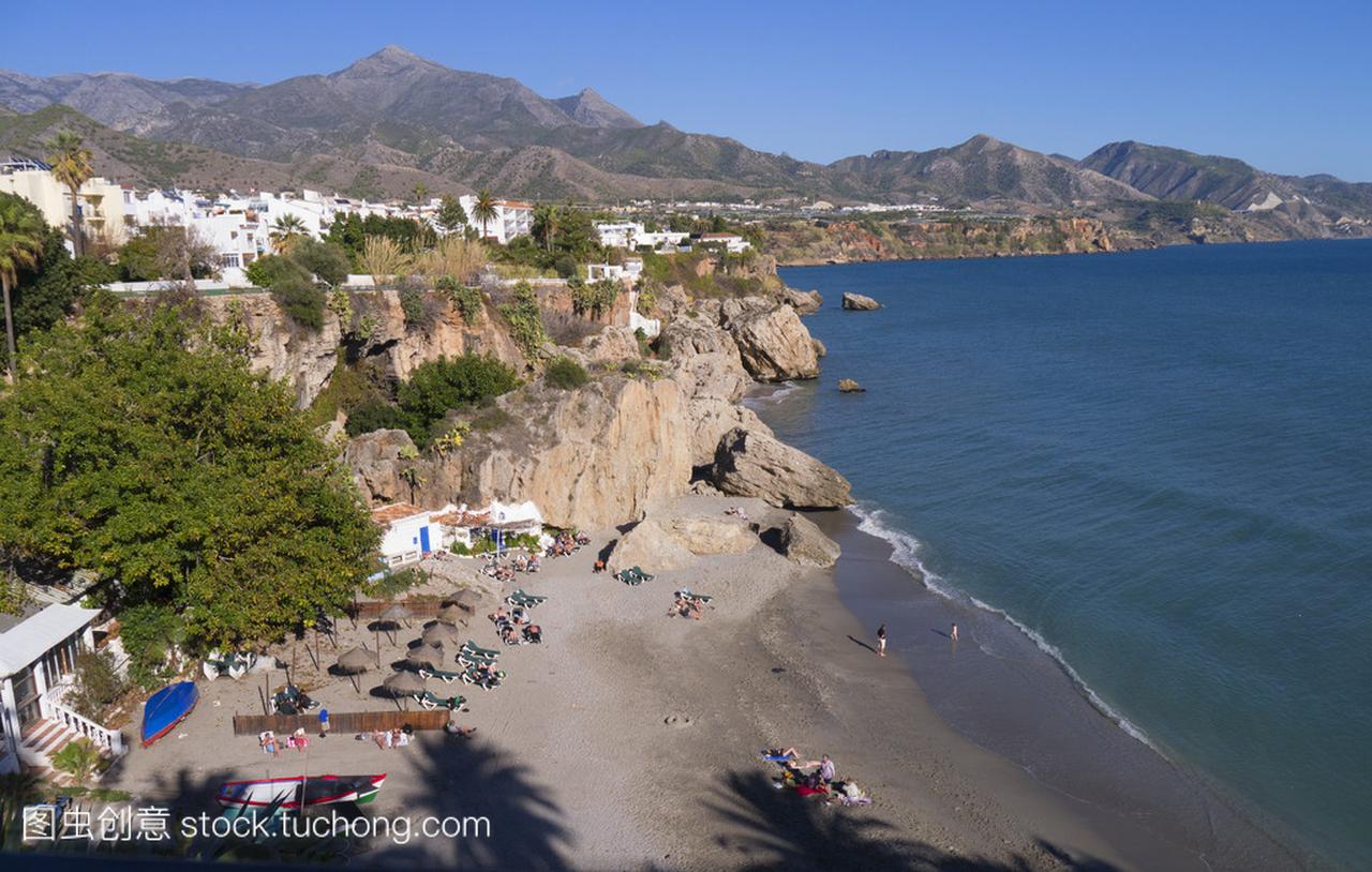 海滩在 costa del sol 西班牙塞维利亚